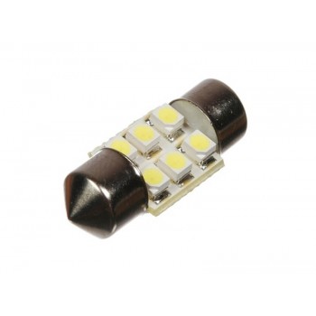 Светодиодная автолампа T10 28mm 6pcs 0,42W 12V